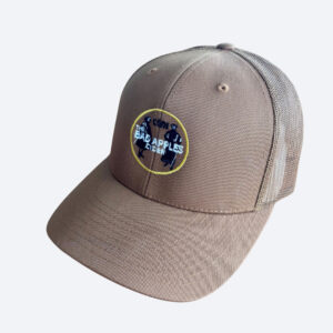 Brown Bad Apples Flat Peak Snapback Cap